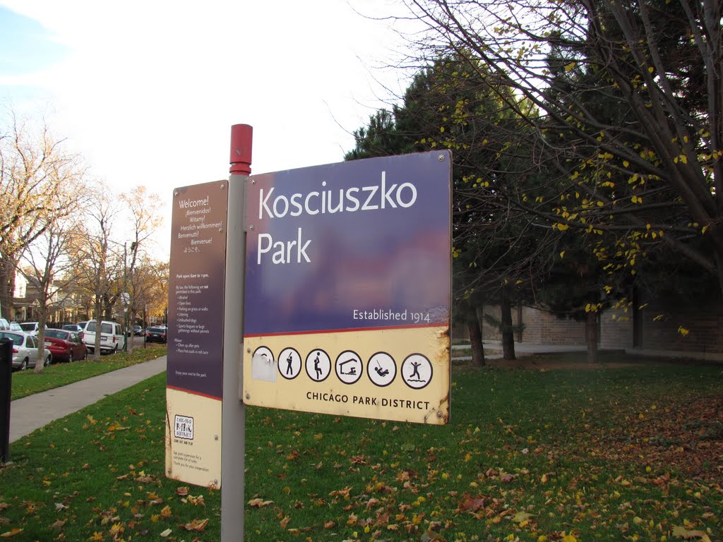 kosciuszko park sign