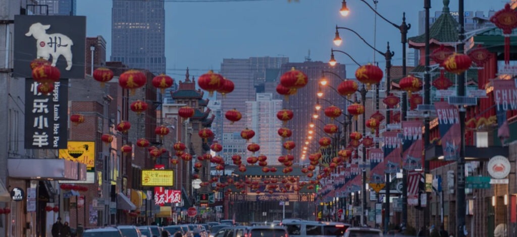Chinatown Chicago At Night